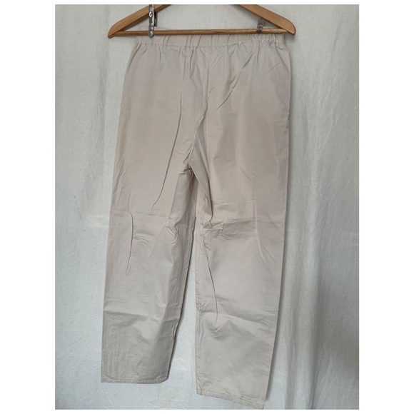 Beige Crisp Elastic-Waist Dress Pant - Picture 2 of 3